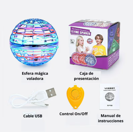 ESFERA VOLADORA CON LUCES LED 01 unidad