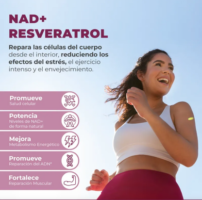 NAD+RESVERATROL 60 CAPSULAS*