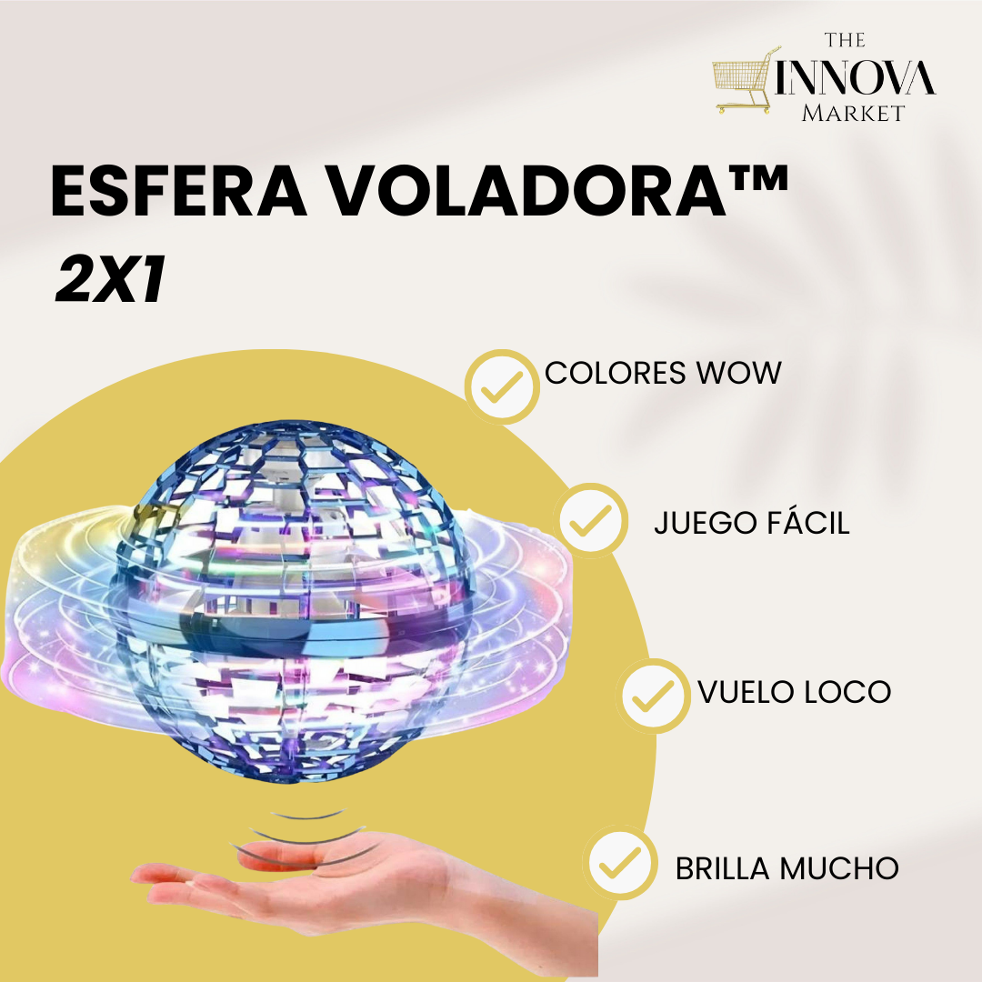 ESFERA VOLADORA CON LUCES LED 2X1