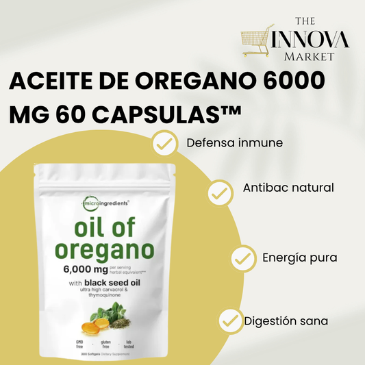 ACEITE DE OREGANO 6000 Mg 60 CAPSULAS