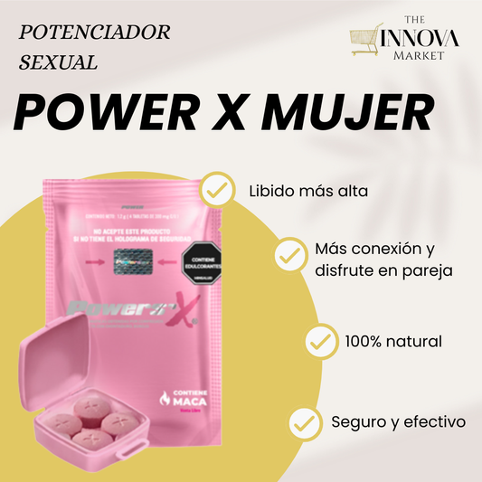 POTENCIADOR POWER X MUJER Suplemento natural para energía y vitalidad femenina